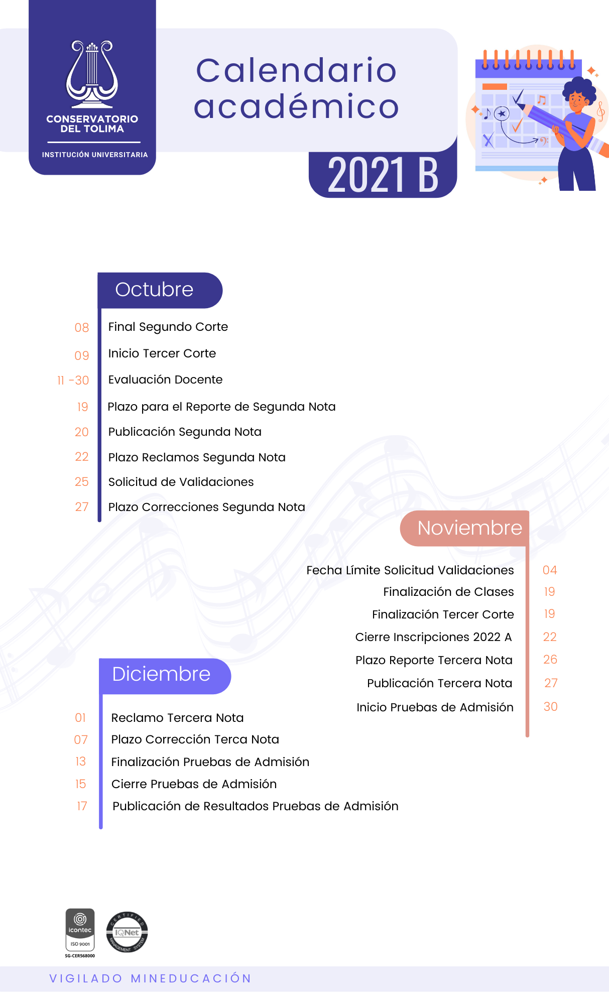Calendario académico PARTE II