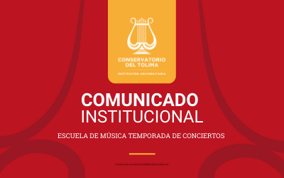 Comunicado Concierto inaugural de Temporada 2021 “Homenaje Salón Alberto Castilla”